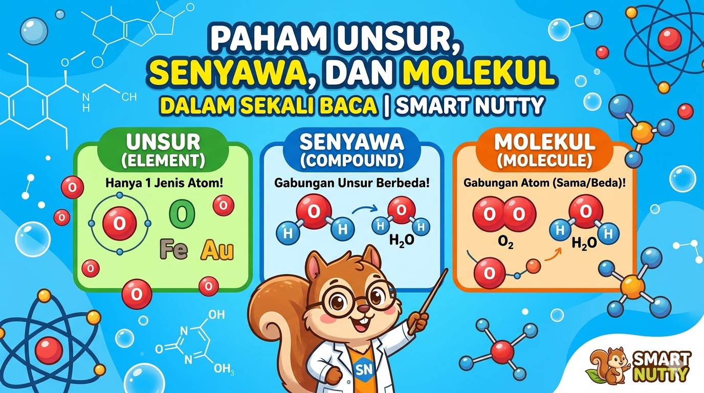 Paham Unsur, Senyawa, dan Molekul dalam Sekali Baca | Smart Nutty